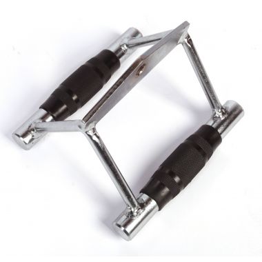 Triangle V Shaped Chest Pull Bar Cable Attachment with Rubber Grips