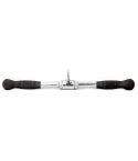 Straight Bar Cable Attachment with Rubber Handgrips