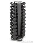 10-Pair Vertical Dumbbell Rack for Hex Dumbbells (Tower)