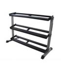 3 Tier Rubber Hex Dumbbell Rack (10 pairs)