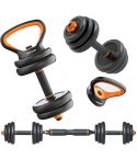 4 in 1 Dumbbell Kettlebell Barbell Adjustable Weight Set
