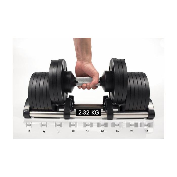 Vigor 32kg Quick Adjustable Dumbbell (2 to 32kg)