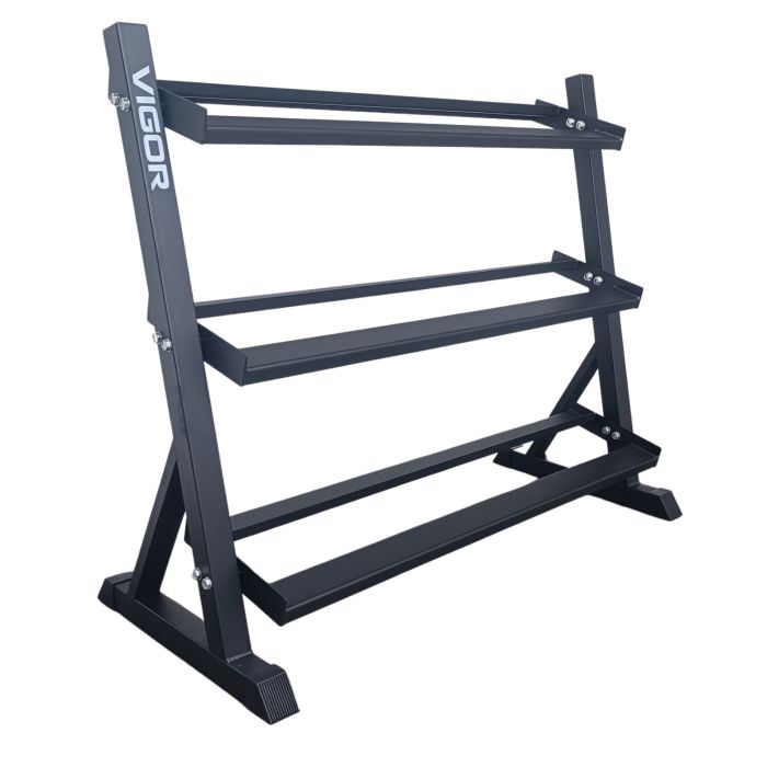 3 Tier Rubber Hex Dumbbell Rack (10 pairs)