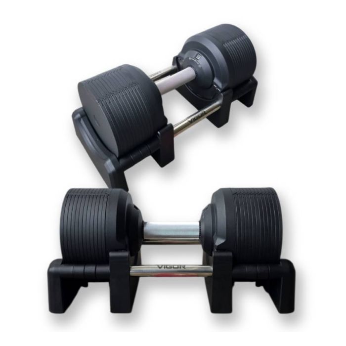 Vigor 41.5kg Smartlock Adjustable Dumbbell (4 to 41.5kg Pair)