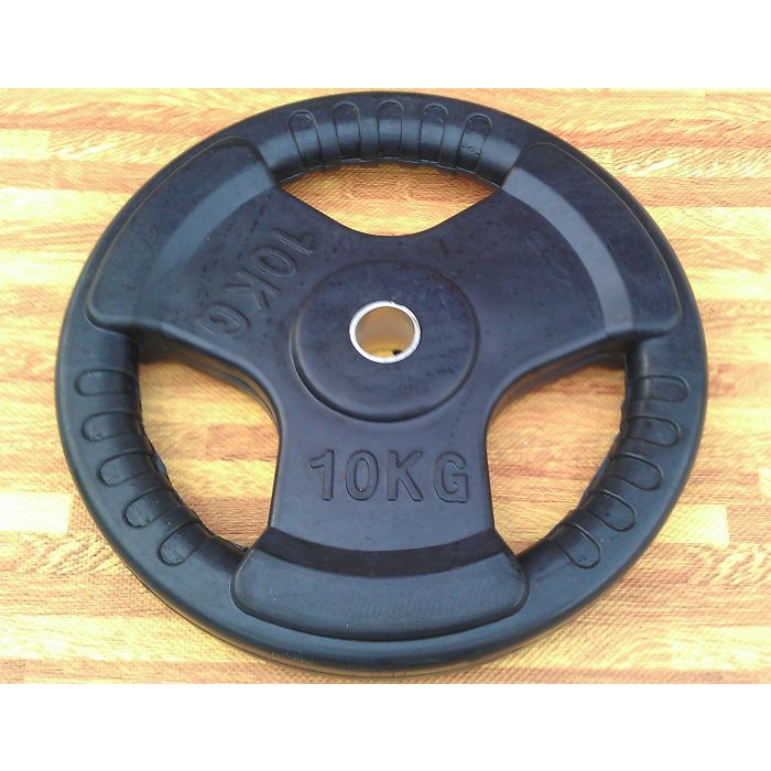 10KG Rubberize Tri-Grip Weight Plate