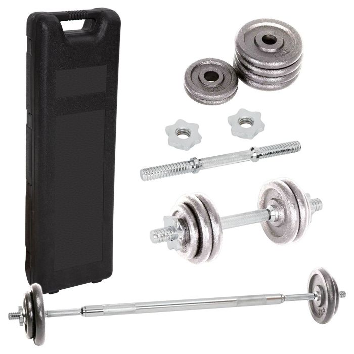 Adjustable 2-in-1 Dumbbell & Barbell Set With Carry Case - 30KG