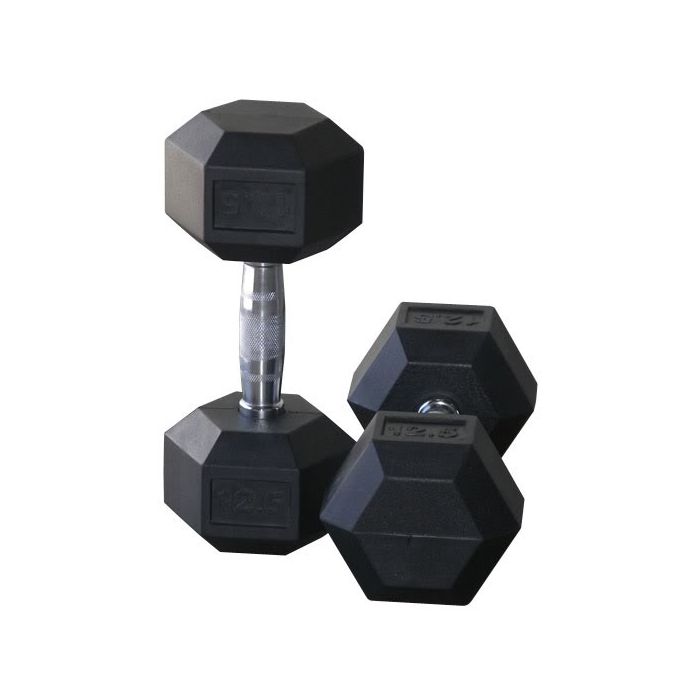 Rubber Hex Dumbbell (In pairs)