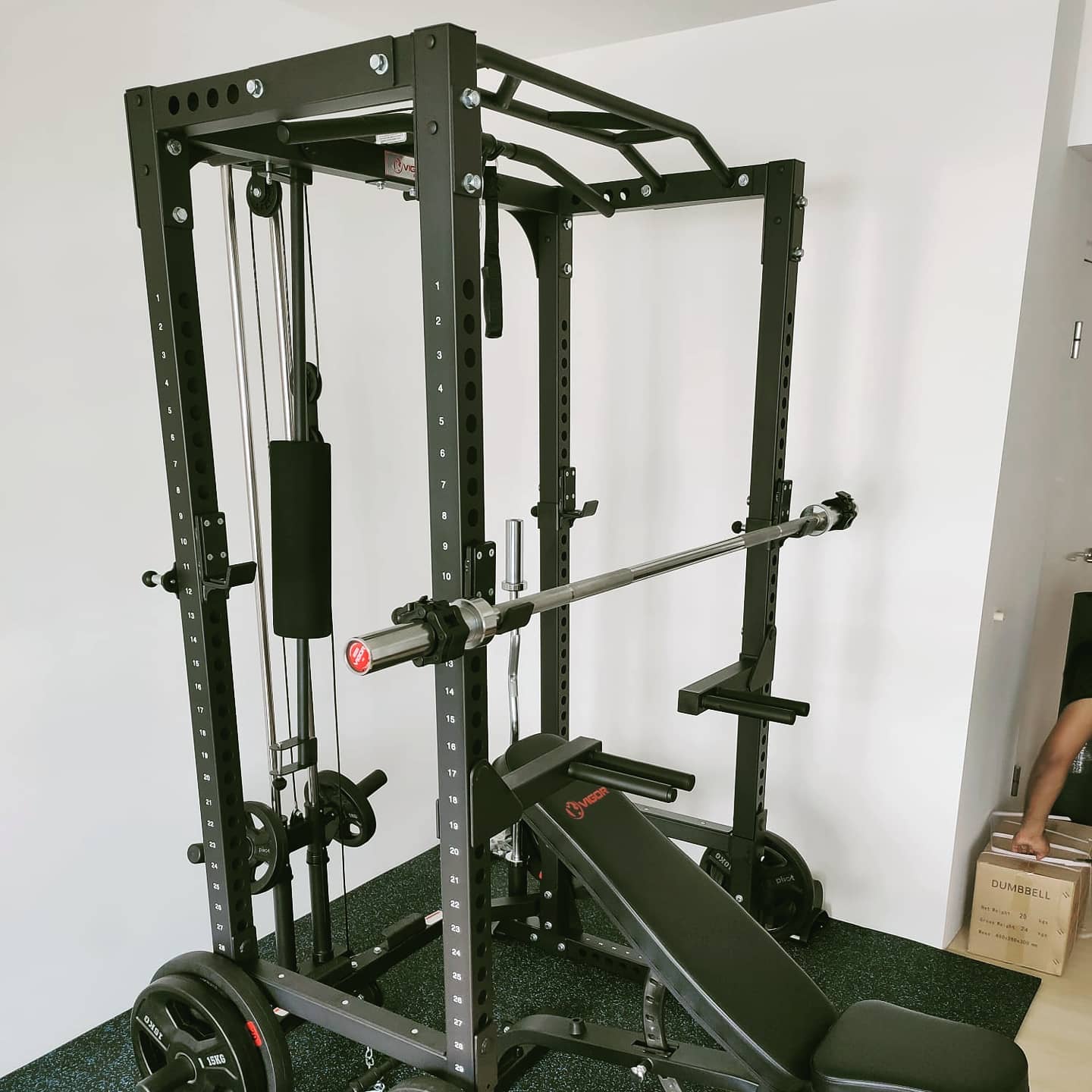 Wanna improve your fitness while spending the least amount of time? Having a power rack for a home gym will help you do that!  #homegymsg #sgfitness #sgfitfam #homegym #gymequipment #homegymsetup