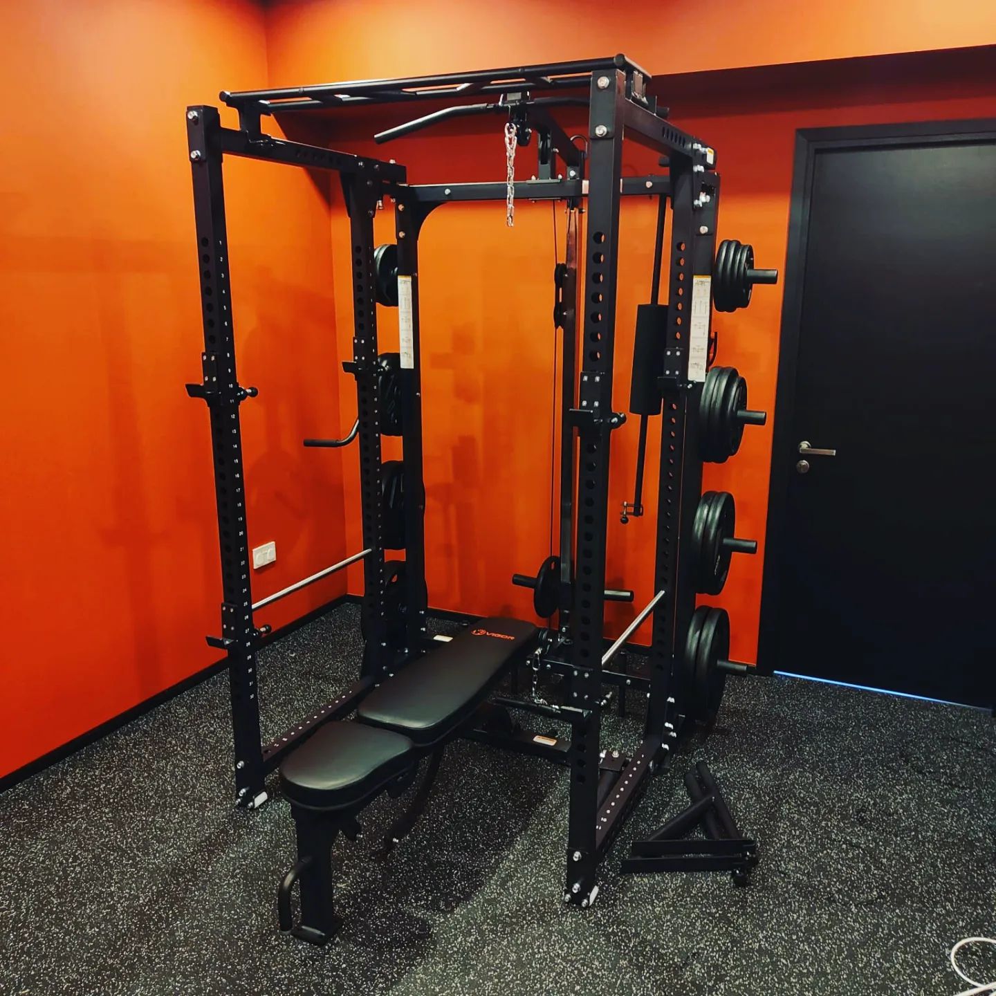Power rack and functional trainer setup.  #homegymsg #sgfitness #sgfitfam #homegym #gymequipment #homegymsetup
