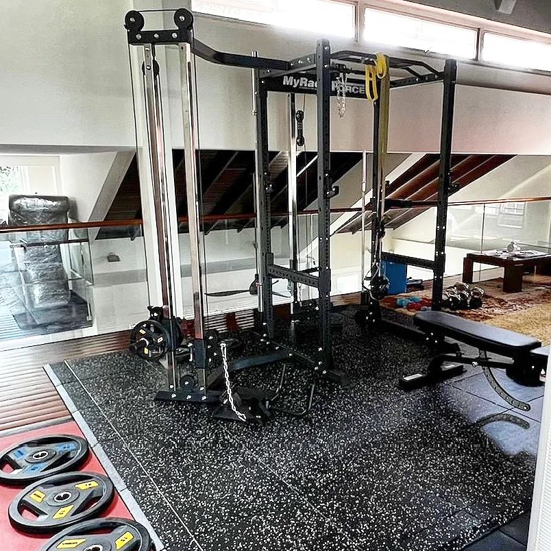 Force USA myrack with attachments options to suit every need.  #homegymsg #sgfitness #sgfitfam #homegym #gymequipment #homegymsetup