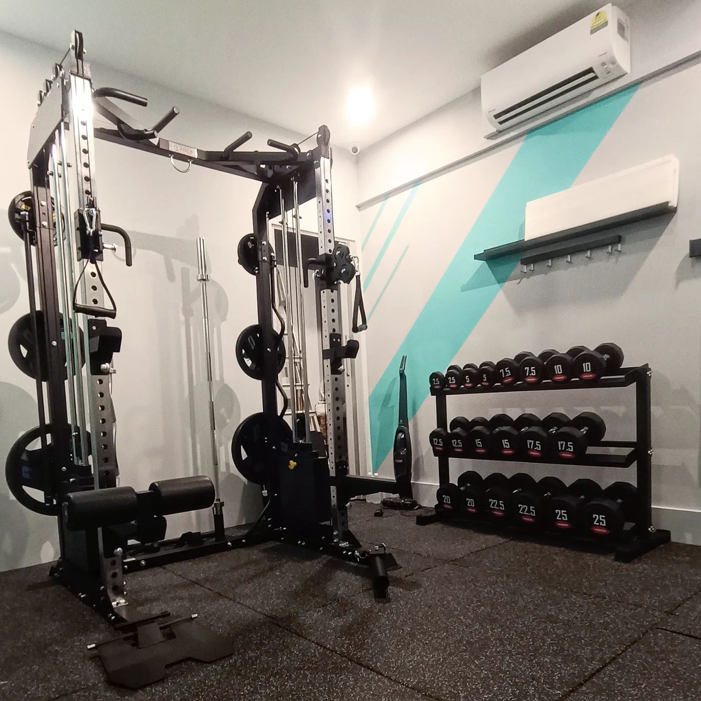 Vigor XT1 with weight stack upgrade. One machine with dual functions. Use it as a half rack or functional trainer.  #homegymsg #sgfitness #sgfitfam #homegym #gymequipment #homegymsetup