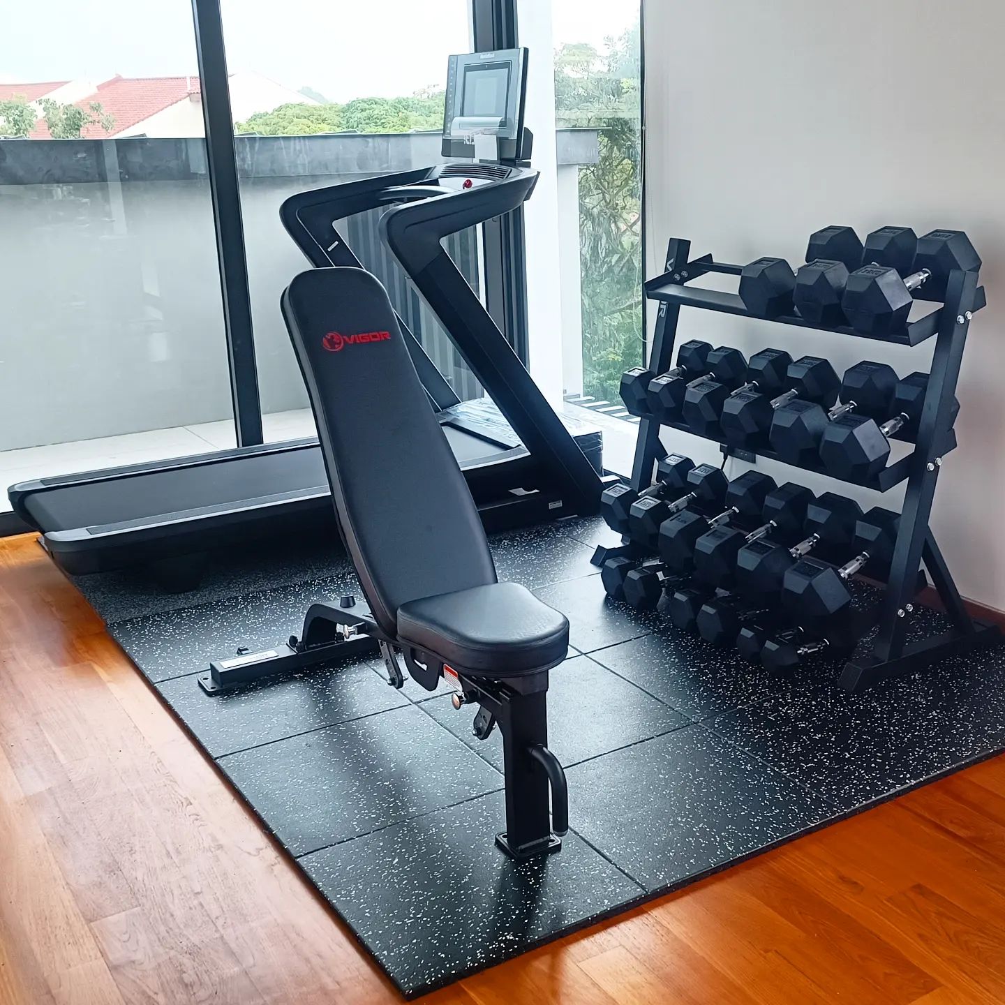 Home gym setup.  #homegymsg #sgfitness #sgfitfam #homegym #gymequipment #homegymsetup
