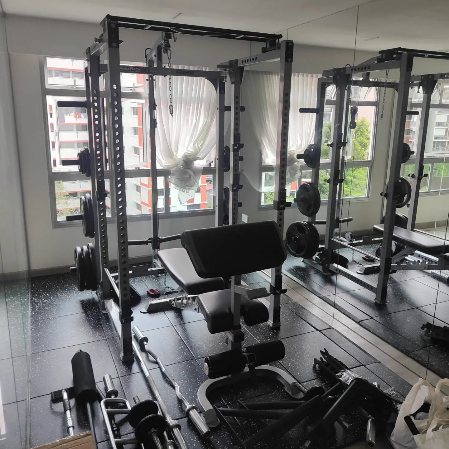 Relocation of power rack to its new home.  #homegymsg #sgfitness #sgfitfam #homegym #gymequipment #homegymsetup