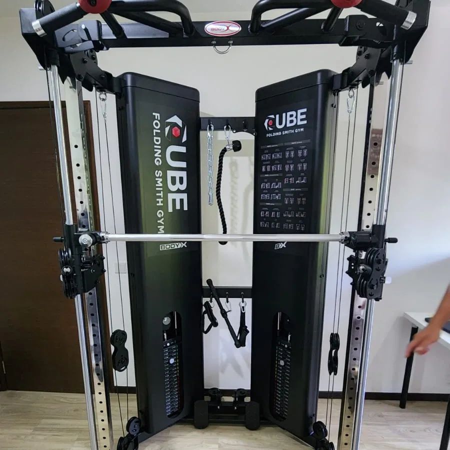 Bodyx Cube - Open and close. Space saver equipment transform your gym under 1 minute.  #homegymsg #sgfitness #sgfitfam #homegym #gymequipment #homegymsetup
