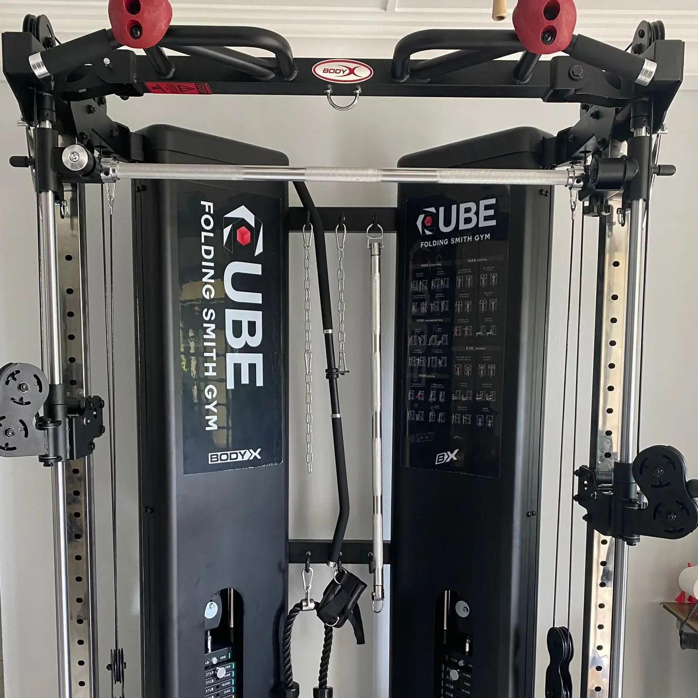 Bodyx Folding Cube Smith Machine Functional Trainer Combo Home