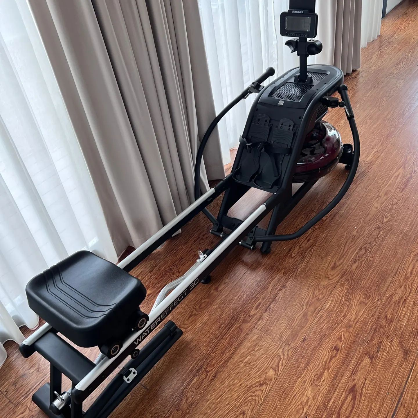 Water rower that provides many types of different rowing motion.