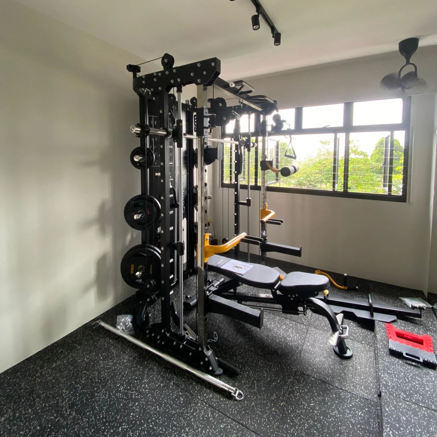 Bodyx BK3058 with sliding bench.  #homegymsg #sgfitness #sgfitfam #homegym #gymequipment #homegymsetup