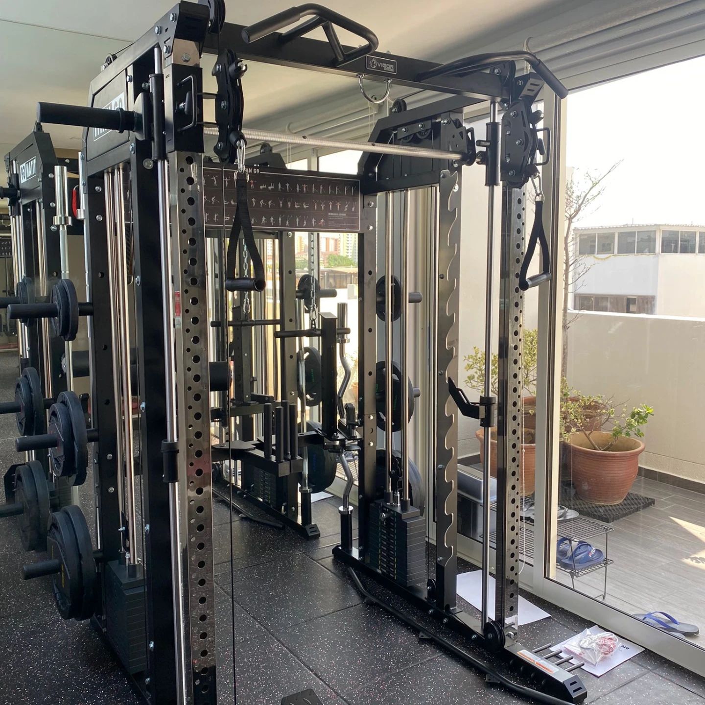 Vigor Titan G9 All-in-1 Trainer with pro style dumbbell set.  #homegymsg #sgfitness #sgfitfam #homegym #gymequipment #homegymsetup