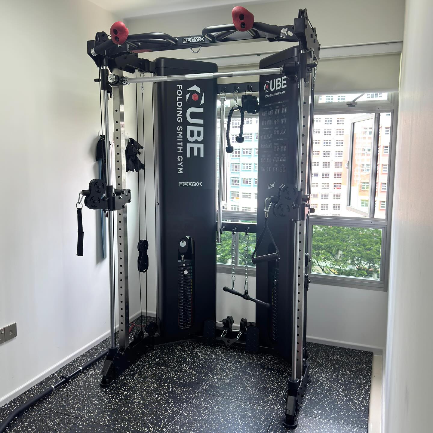 Bodyx Folding Cube smith and dual cable machine