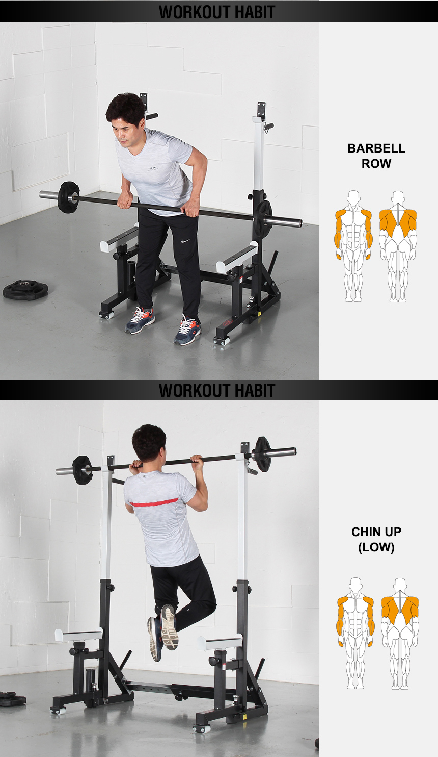 Vigor Folding Adjustable Squat Stand - Home Gym Singapore