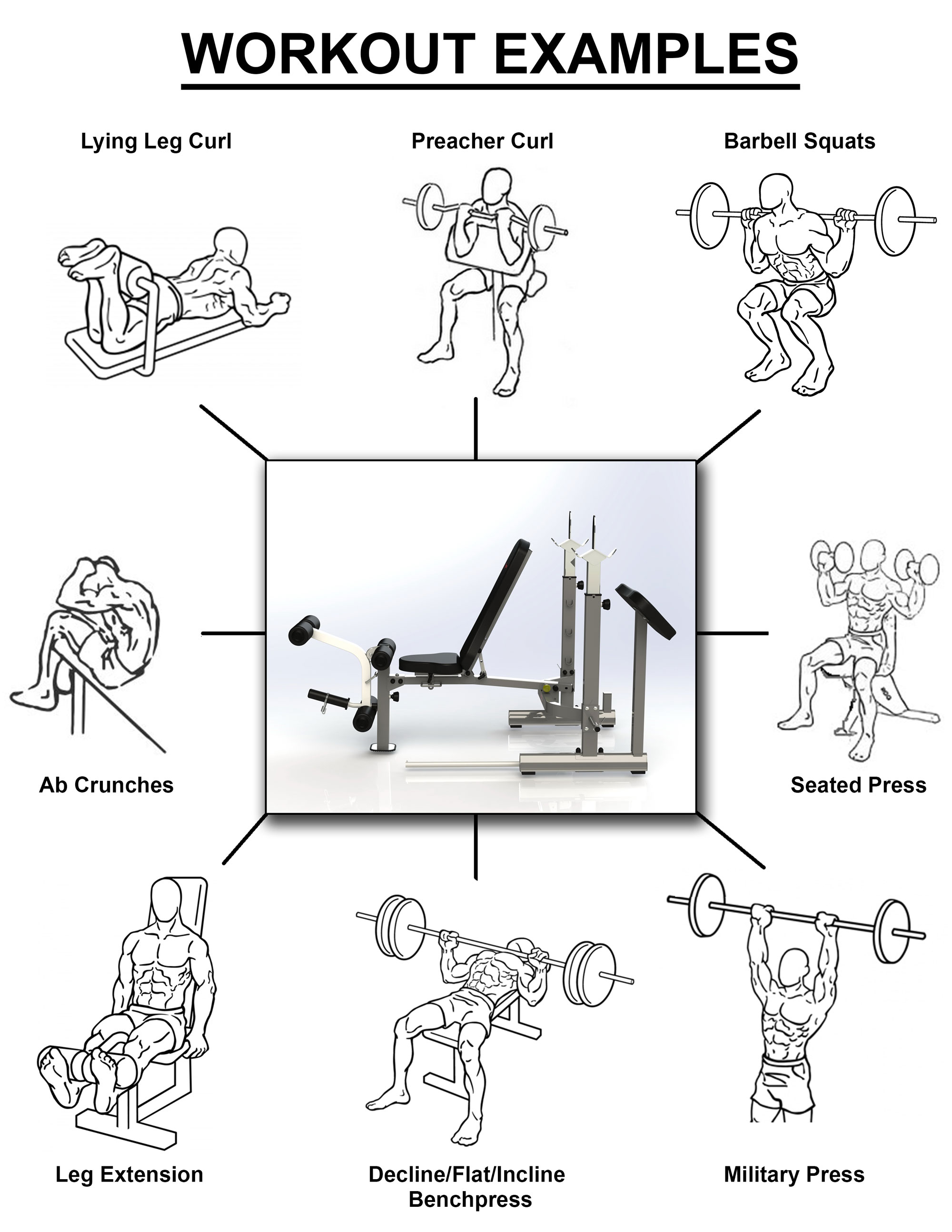 Foldable Compact Weight Bench V2 - Home Gym Singapore