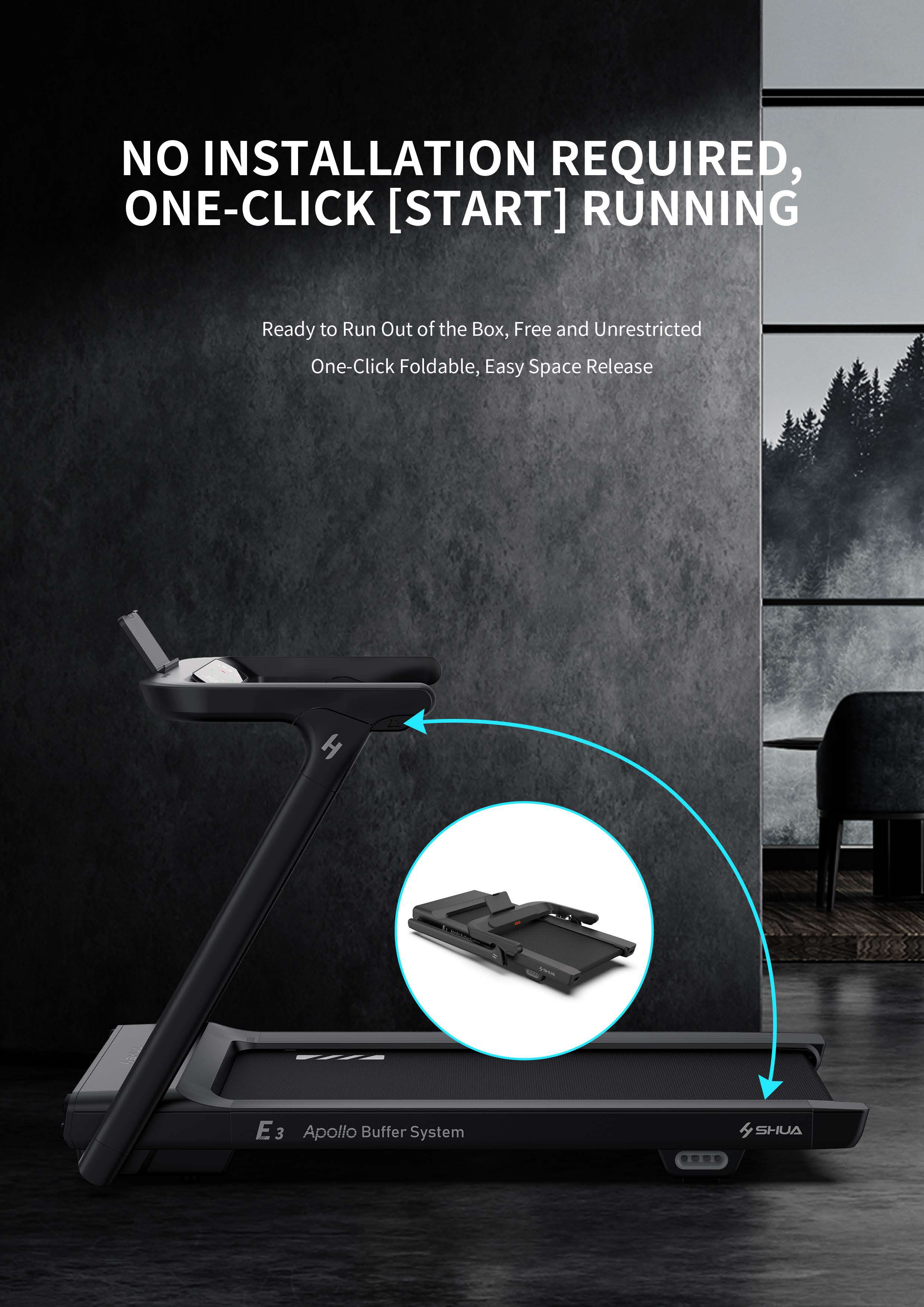 Shua E3 Minimalist Treadmill - Home Gym Singapore